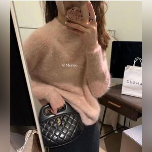 Metwo Eyelash Wool Mix Media Sweater